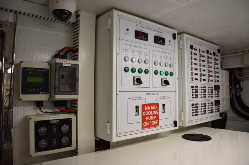Slide: The Image of Port Aft Engine room Breaker/switching Panel - 38