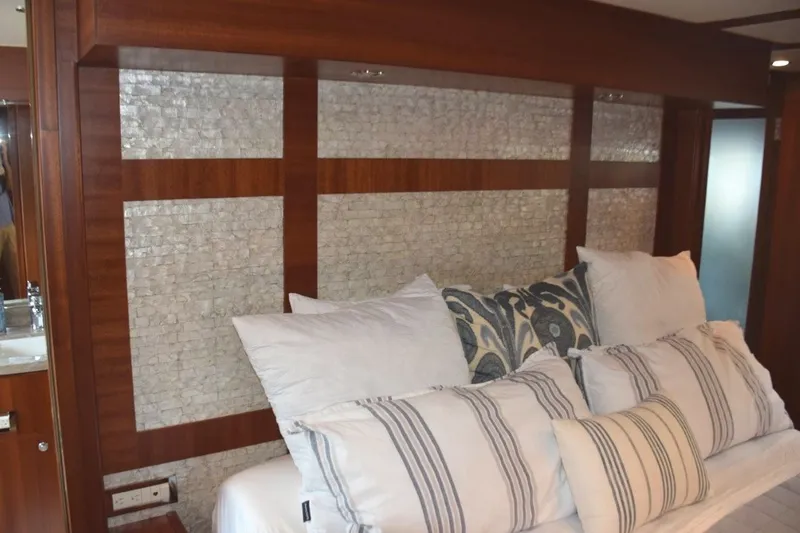 Slide: The Image of Makore wood ceiling feature and headboard with Capiz shell inlay - 27