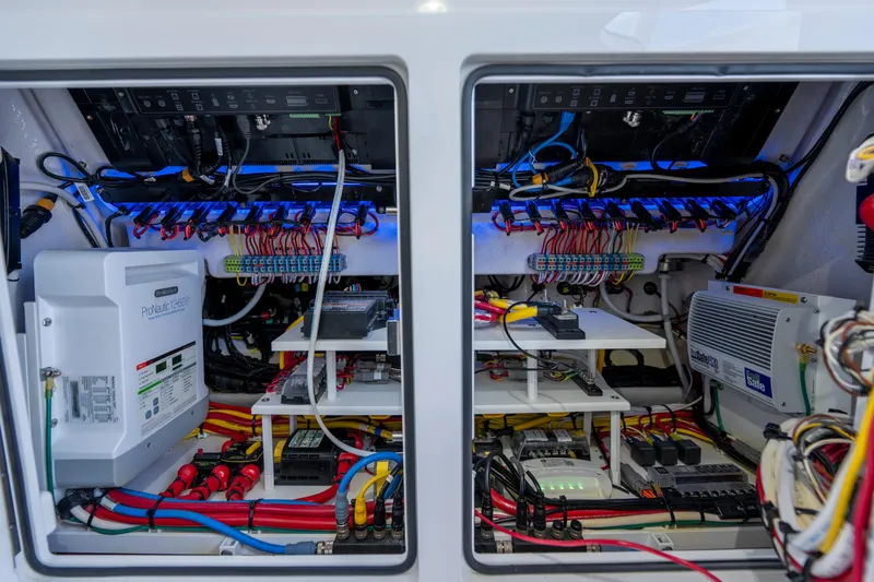 Slide: The Image of Electrical system of 2025 Valhalla Boatworks V-33, showcasing advanced wiring and components. - 24