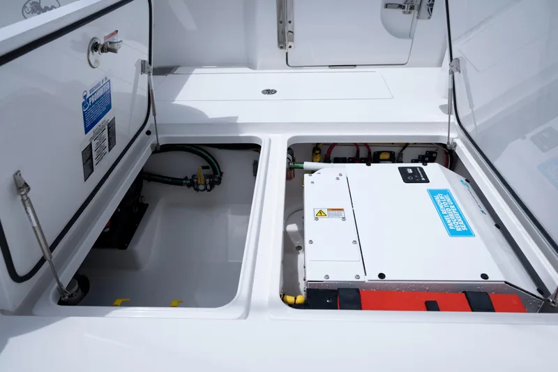 Slide: The Image of 2025 Valhalla Boatworks V-33 engine compartment showcasing advanced marine technology. - 29