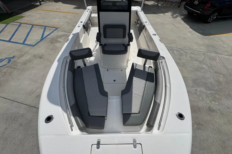 Slide: The Image of 2027 Sea Born LX22 Center Console boat with spacious seating and modern design. - 19
