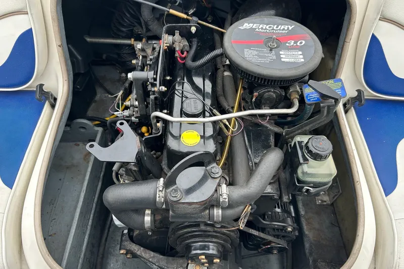 Slide: The Image of Engine of a 2003 Bayliner 175 Bowrider with Mercury MerCruiser 3.0 motor. - 3