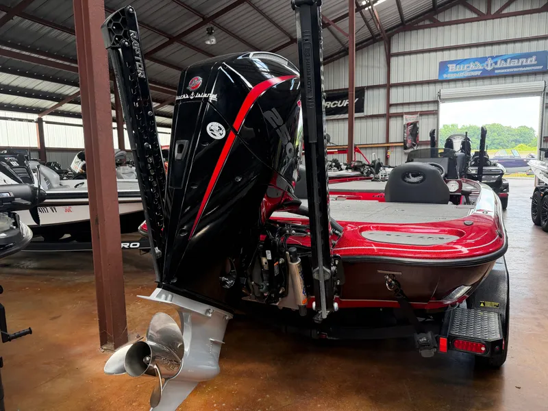 Slide: The Image of Red Falcon T20TE boat from 2022 in a warehouse. - 3