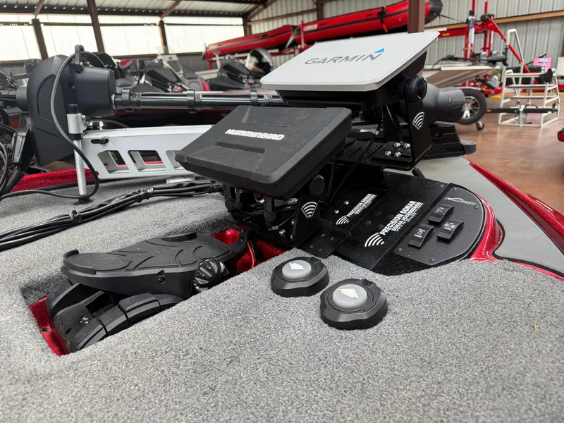 Slide: The Image of Falcon T20TE 2022 with Garmin and Humminbird electronics interior. - 6