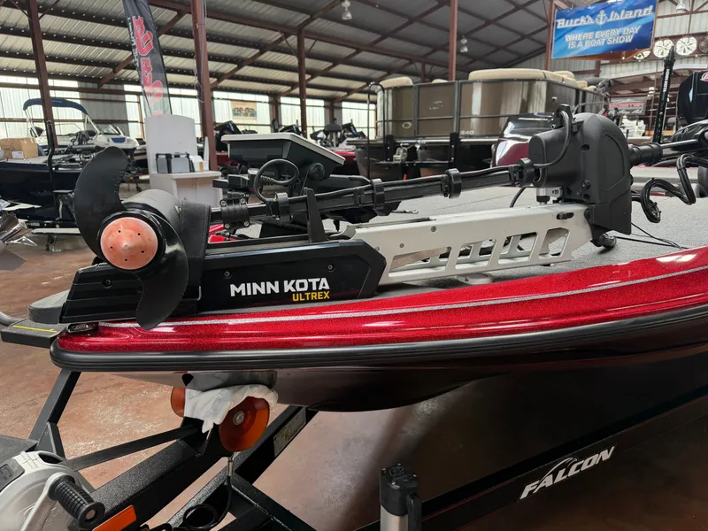 Slide: The Image of Minn Kota Ultrex on Falcon T20TE boat, 2022 model. - 8