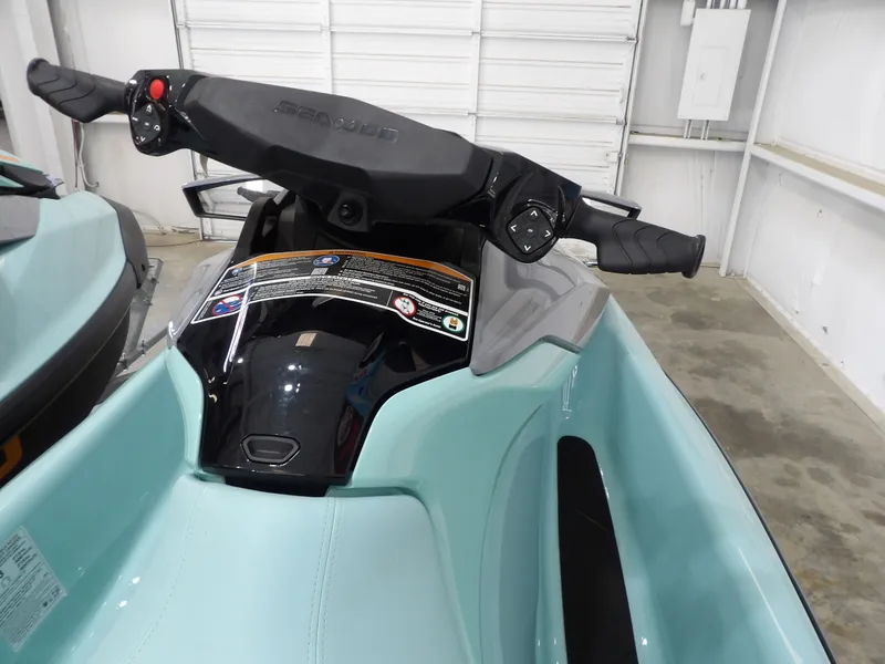 Slide: The Image of 2023 Sea-Doo Wake 170 jet ski displayed indoors. - 15