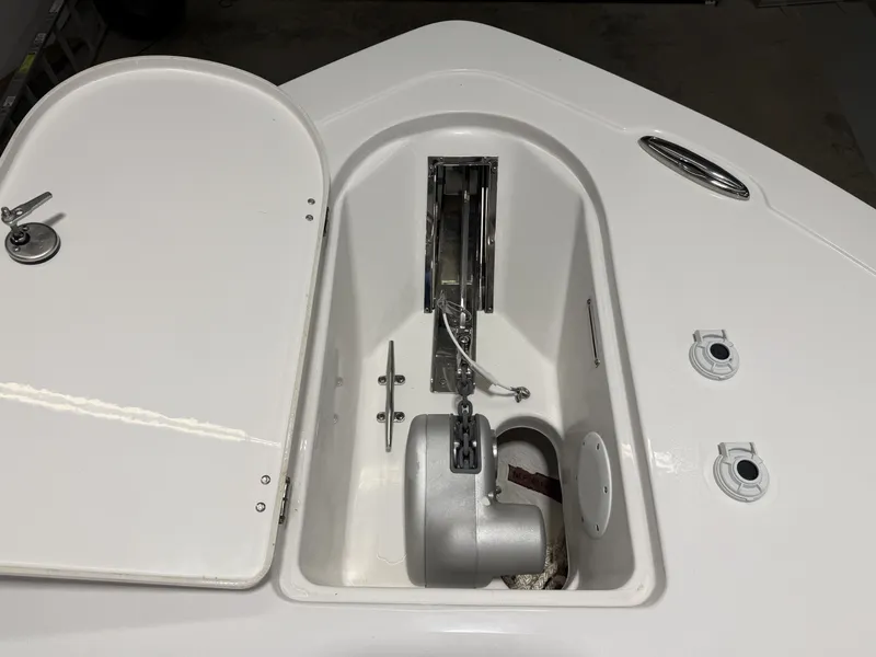 Slide: The Image of Anchor locker of Tidewater 232 CC Adventure boat, year 2026. - 26