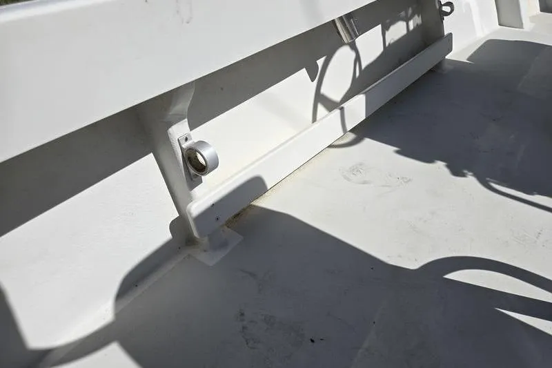 Slide: The Image of Interior view of a 2018 Parker 1801 Center Console boat, highlighting the clean deck design. - 9