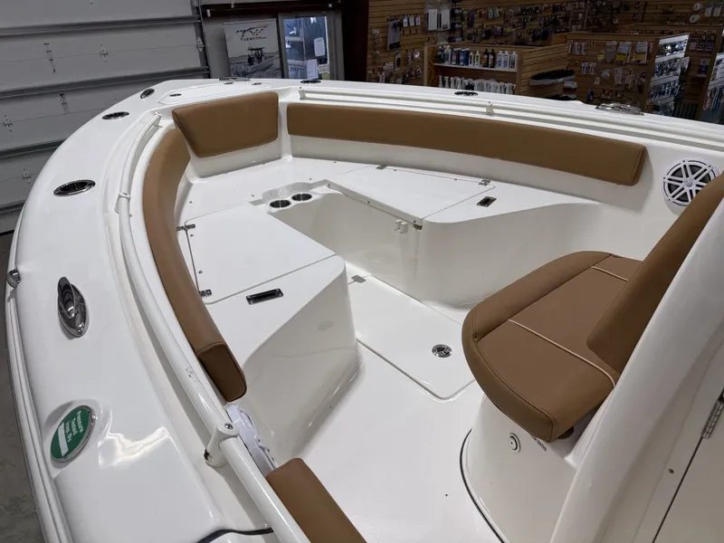 Slide: The Image of Interior view of Key West 239 FSR boat, model year 2026. - 16