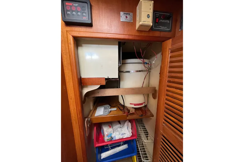 Slide: The Image of Interior storage area of 1980 Cheoy Lee 43 Pilot House yacht. - 57