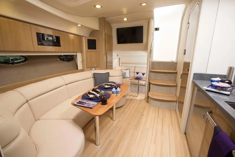Slide: The Image of Manufacturer Provided Image: 2019 Formula 37 Performance Cruiser interior with modern amenities and comfortable seating. - 12