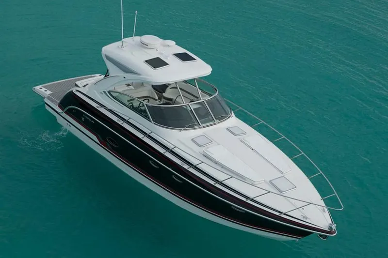 Slide: The Image of Manufacturer Provided Image: 2019 Formula 37 Performance Cruiser on turquoise water. - 2