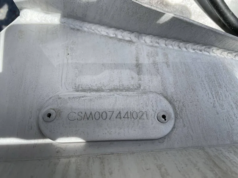 Slide: The Image of Serial number on Crest 270 Continental boat, year 2021. - 24