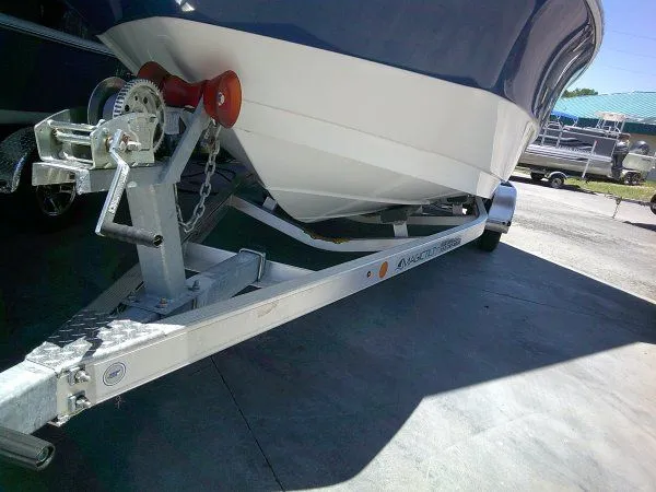 Slide: The Image of 2024 NauticStar 211 Hybrid boat on trailer - 4
