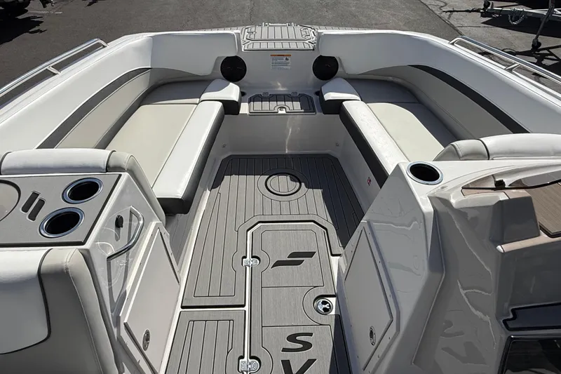 Slide: The Image of 2026 Starcraft SVX 191 OB boat interior with spacious seating and modern design. - 9