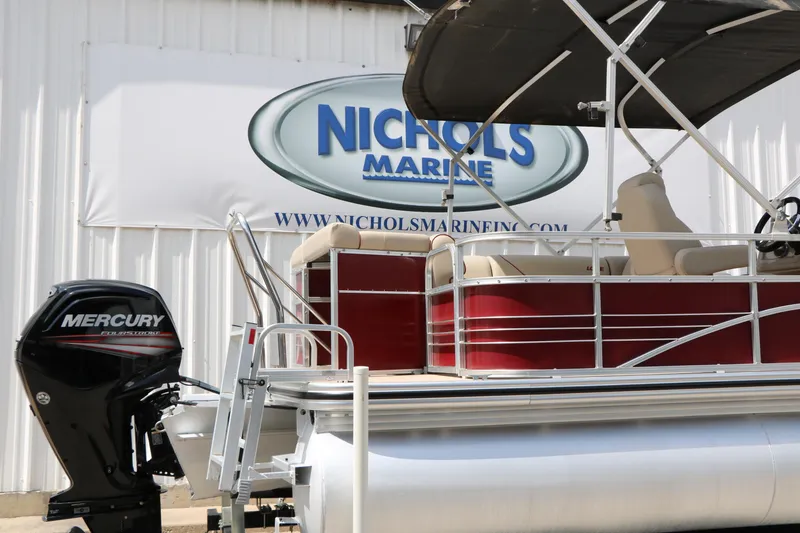 Slide: The Image of 2016 Lowe SS 190 pontoon boat with Mercury engine at Nichols Marine. - 4