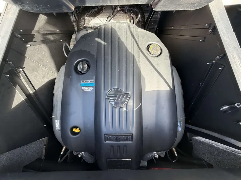 Slide: The Image of Engine compartment of 2025 Malibu Wakesetter 22 LSV with Monsoon engine. - 21