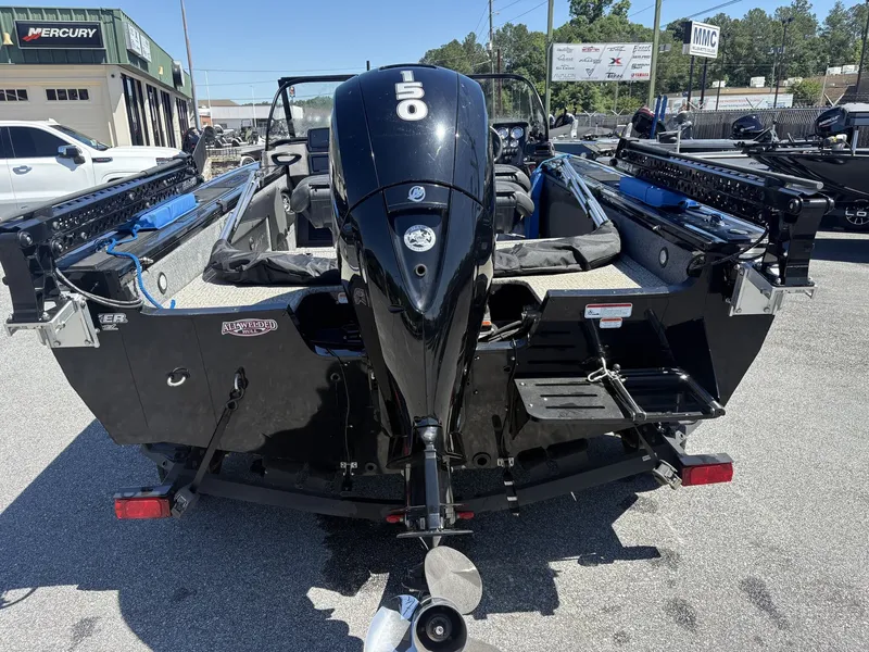 Slide: The Image of 2022 Tracker Targa V19 boat with 150 HP outboard motor. - 3