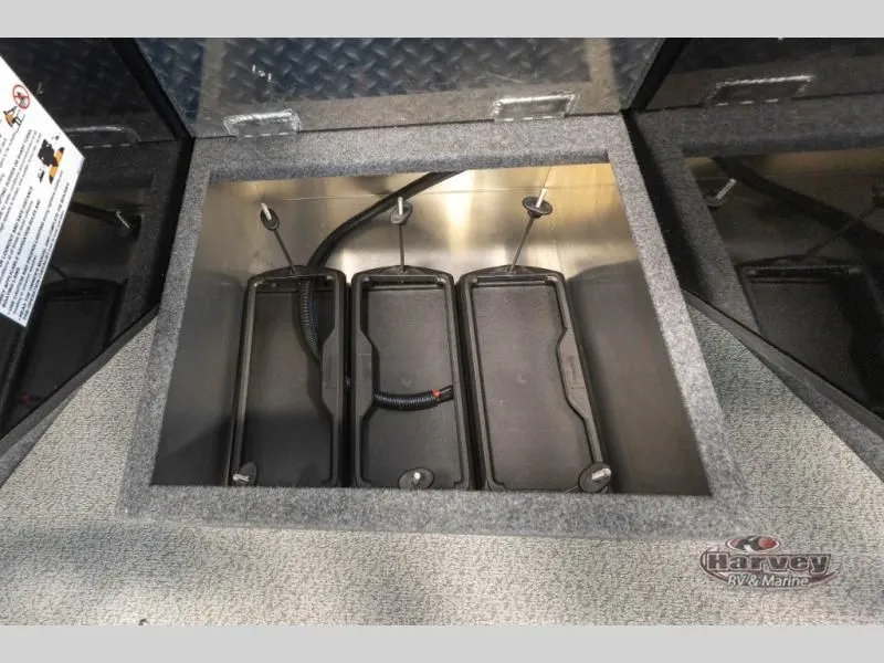 Slide: The Image of Battery compartment of the 2026 Heavy Gauge 185 boat model. - 21