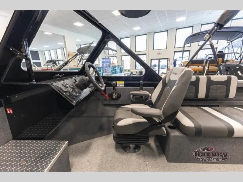 Slide: The Image of Interior of a 2026 Heavy Gauge 185 boat with modern seating. - 23