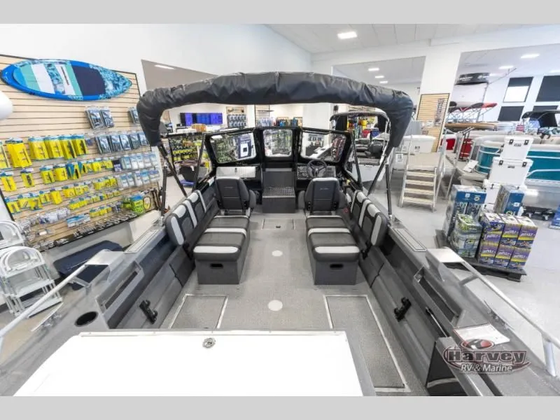 Slide: The Image of Interior view of Heavy Gauge 185 boat model 2026 in showroom. - 8