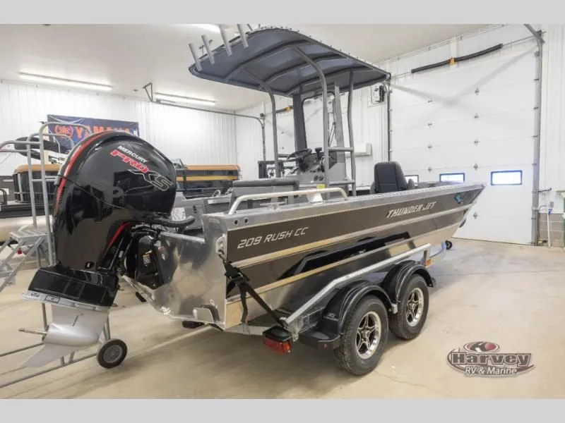 Slide: The Image of Rush 209 boat from 2026 in a workshop. - 3
