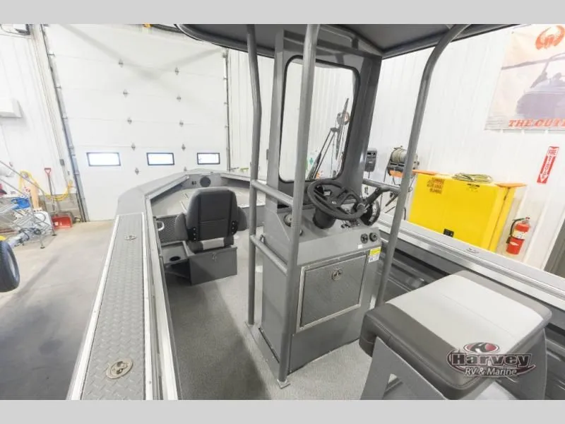 Slide: The Image of Interior view of Rush 209 boat, model year 2026, in a workshop. - 6