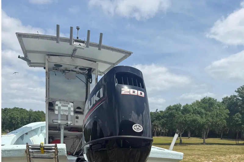 Slide: The Image of 1956 Custom Mackerel boat with Suzuki 200 outboard motor. - 5