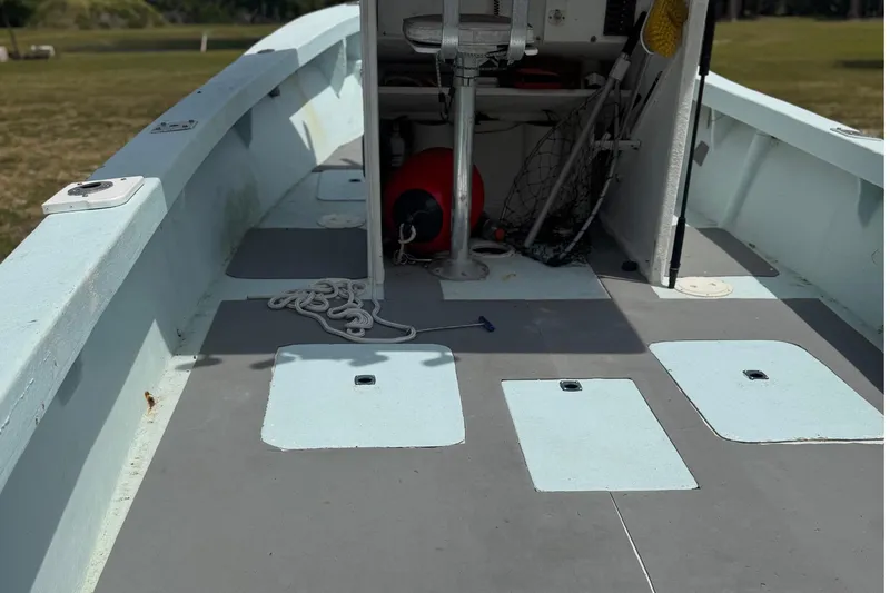 Slide: The Image of Interior view of a 1956 Custom Mackerel boat with equipment. - 6