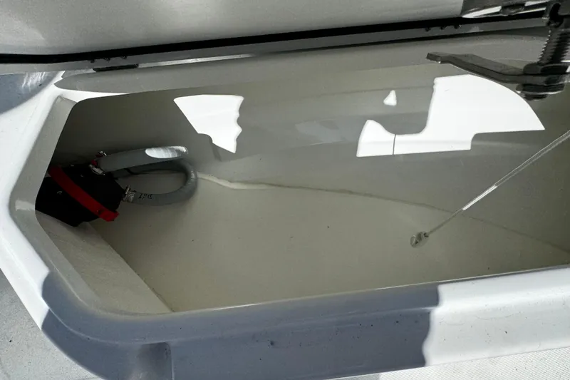 Slide: The Image of Storage compartment of 2024 Beneteau Flyer 8 SPACEdeck boat, featuring interior details. - 17