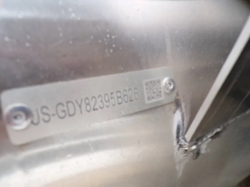 Slide: The Image of Close-up of a Godfrey SanPan ULW 2026 serial number plate. - 30