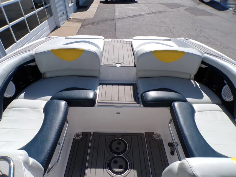Slide: The Image of Interior of a 2005 MasterCraft X-80 boat with seating area. - 15