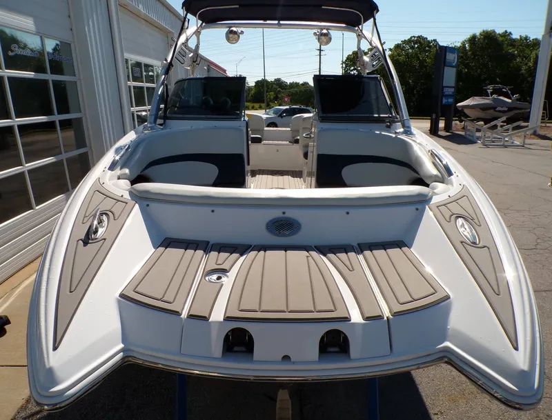 Slide: The Image of 2005 MasterCraft X-80 boat, rear view on parking lot. - 7