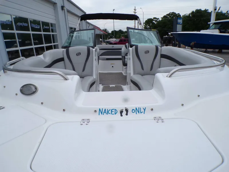Slide: The Image of 2018 Hurricane 2400 SD boat with "Naked Only" sticker. - 23