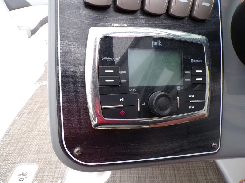 Slide: The Image of Polk audio system in 2018 Hurricane 2400 SD boat. - 24