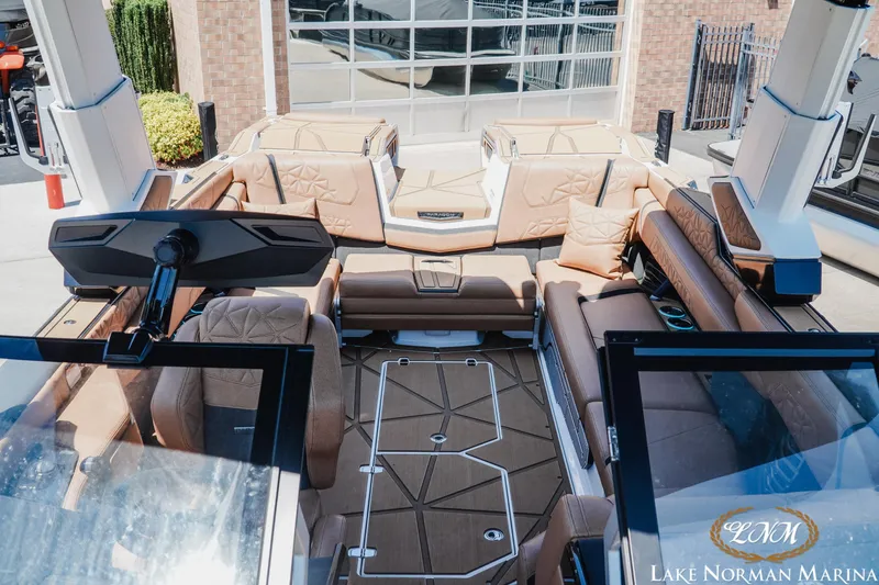 Slide: The Image of 2024 Nautique Super Air Nautique G25 Paragon interior with luxurious seating and modern design. - 31