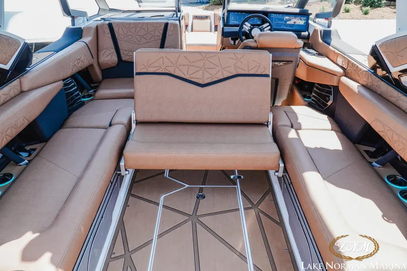 Slide: The Image of Luxurious interior of 2024 Nautique Super Air Nautique G25 Paragon boat. - 35