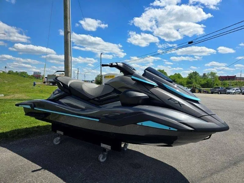 Slide: The Image of 2025 Yamaha Waverunner FX HO with Audio on parking lot. - 10