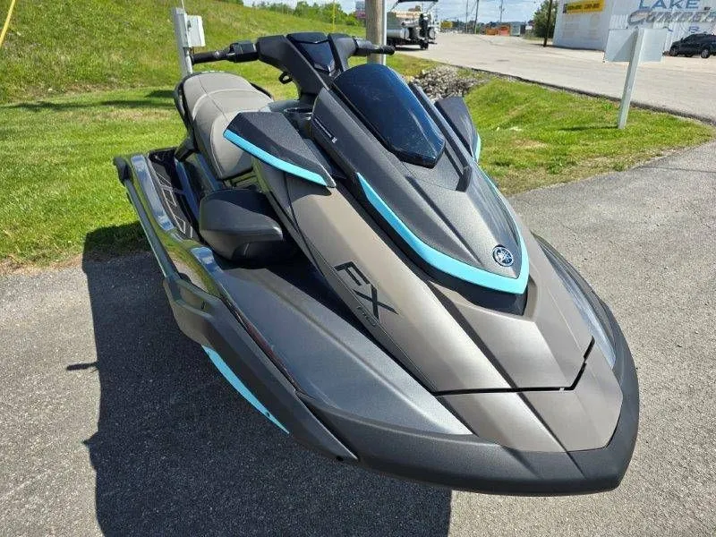 Slide: The Image of 2025 Yamaha Waverunner FX HO with Audio parked on asphalt. - 12