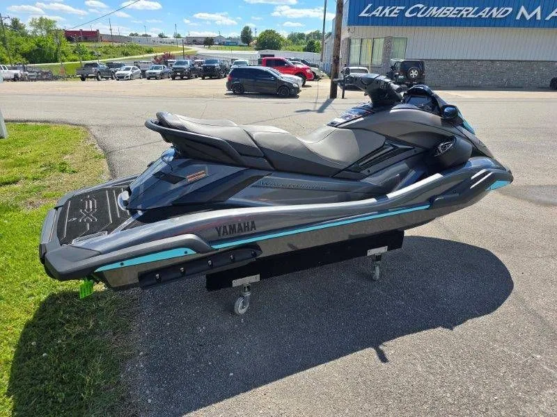 Slide: The Image of 2025 Yamaha Waverunner FX HO with Audio on parking lot. - 13