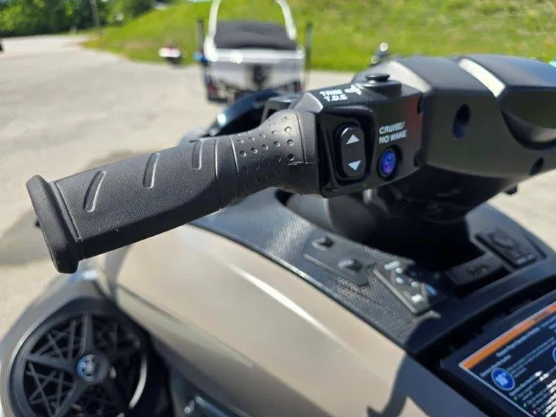 Slide: The Image of Close-up of Yamaha Waverunner FX HO 2025 handlebar grip. - 15