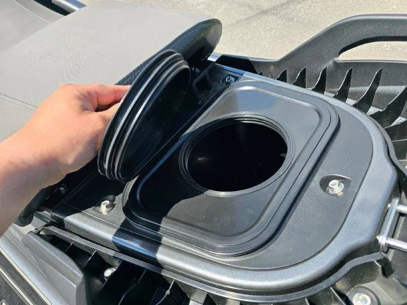 Slide: The Image of Yamaha Waverunner FX HO 2025 storage compartment open. - 32