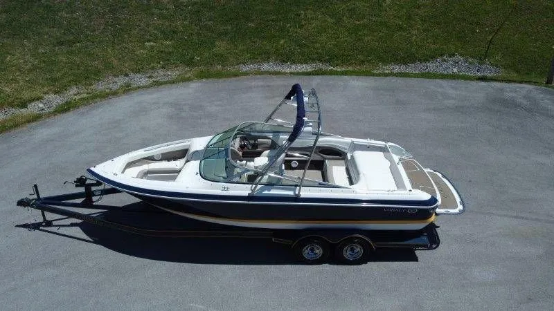 The Image of 2006 Cobalt 246 boat on trailer, side view. - 1