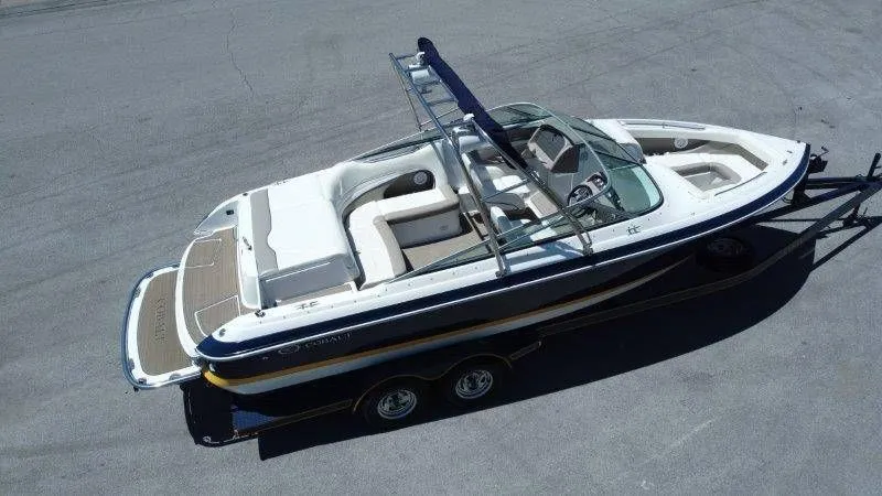 Slide: The Image of 2006 Cobalt 246 boat on trailer, aerial view. - 14