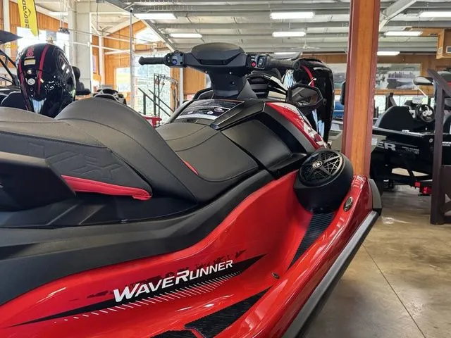 Slide: The Image of 2026 Yamaha WaveRunner VX CA in red color in a showroom. - 6