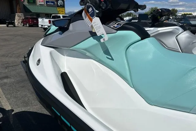Slide: The Image of 2026 Sea-Doo PWC GTI 130 with IBR, turquoise-white design. - 26