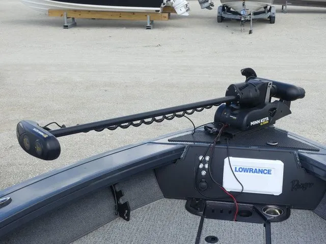Slide: The Image of Minn Kota trolling motor on Ranger VX 1788 boat, 2023 model. - 12
