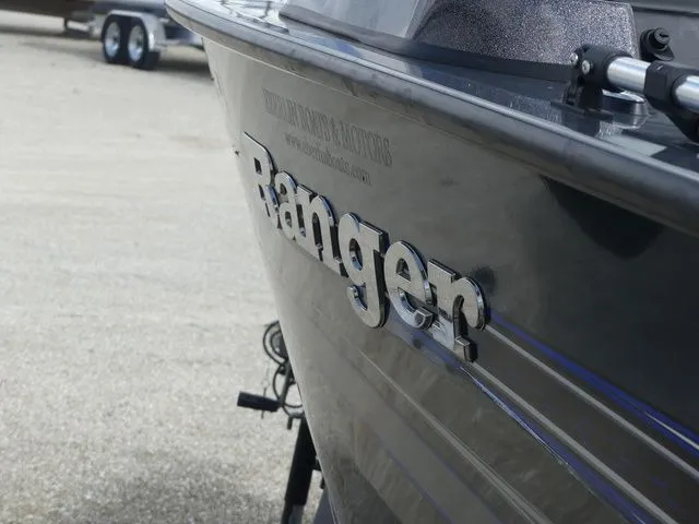 Slide: The Image of Close-up of Ranger VX 1788 boat, model year 2023. - 7