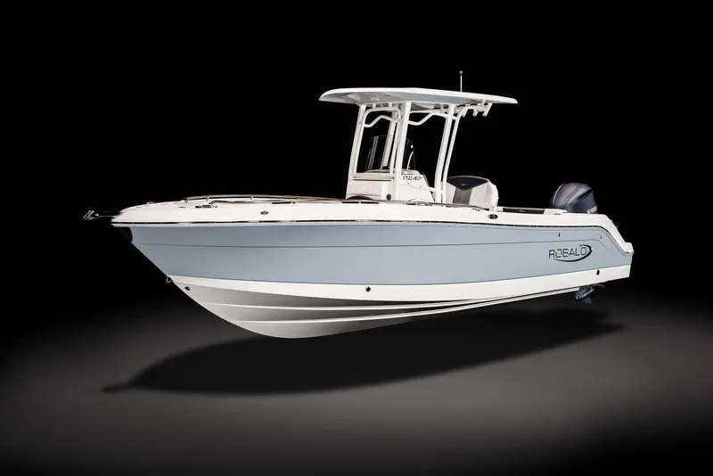 Slide: The Image of 2022 Robalo R242 Explorer boat in studio shot. - 45
