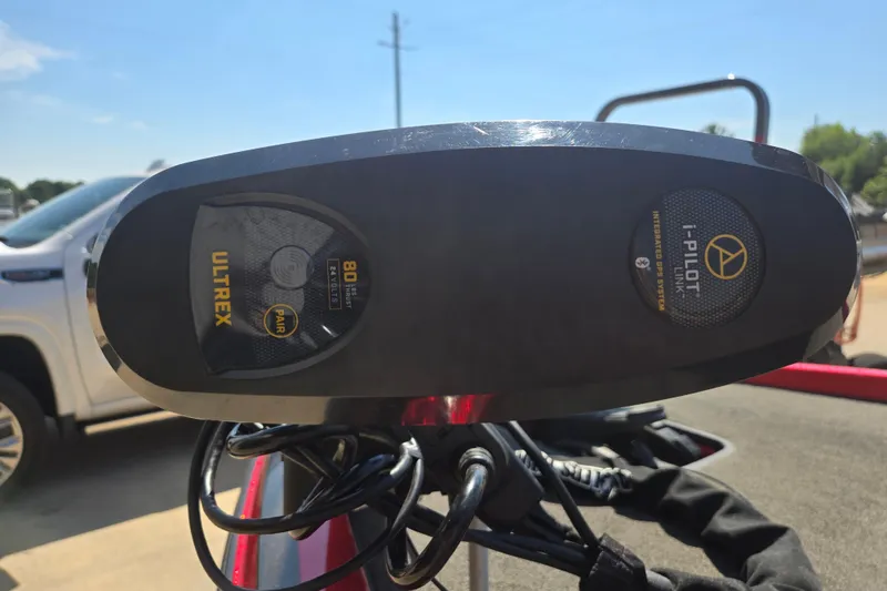 Slide: The Image of Close-up of Ultrex i-Pilot Link GPS system on a 2012 Stratos 189 VLO boat. - 12